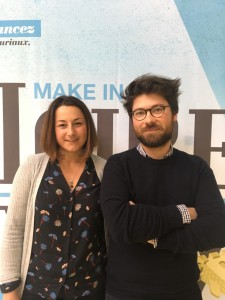 Juliette Demirjan (salarié de Interface, partenaire du Make in Loire Valley 2017) et Martin Héron (organisateur du Make in Loire Valley).