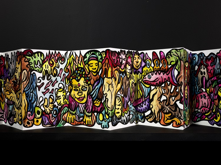Fabien Verschaere la géographie du totem CCC OD Tours 2019-2020 vue exposition