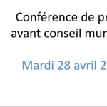 conf de presse Conseil Municipal Ville de Tours - 28042020
