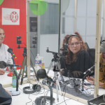 Pascal RICAUD, Thierry BORDE, Cloé GUILLEMET et Emile PALMENTIER pendant l'émision Radio Libre