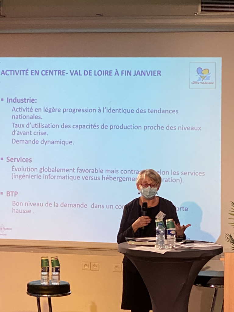 Béatrice Brodberger, directrice départementale de la Banque de France en Indre et Loire présente les derniers chiffres de l'économie de l'Indre et Loire