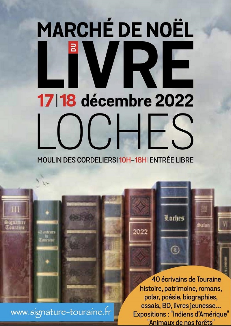 Affiche Marché de Noël du livre de Loches 2022