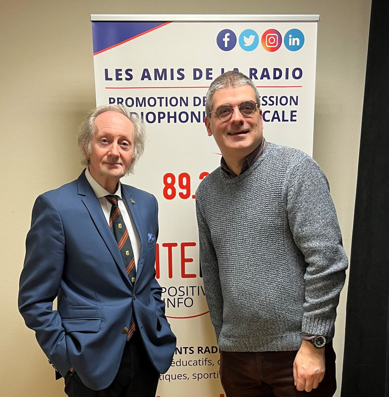 Photo avec Jean-Louis Von Hauck - Studios de CITERADIO - Crédits photo : Guillaume Colombat - 11 janvier 2023