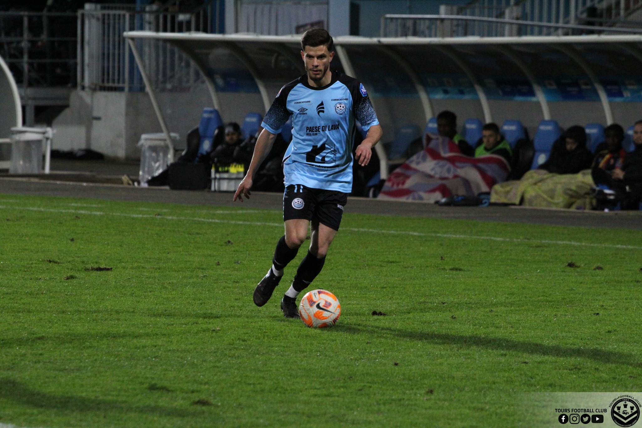 Mathias Lopes, buteur face au FCOT espère récidiver ce dimanche sur la pelouse de Dreux (photo : Paul Bazoge - Tours FC)