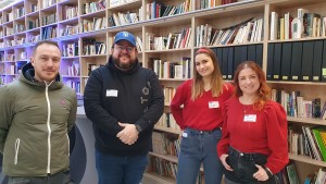 De g. à d. Nicolas TISSERAND, Michaël BOULANGER, Dahlia FARZINPOUR, Hélène GENOÏNO (crédit photo Ligaya MORLAND)