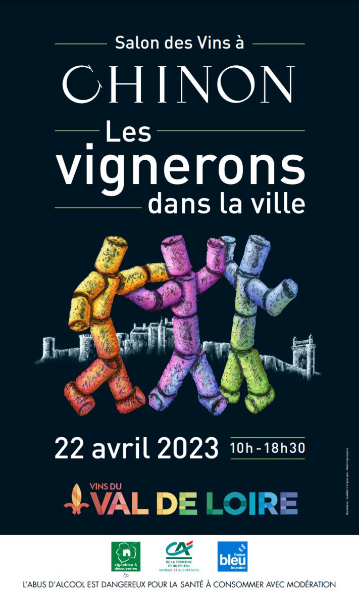 Affiche "Chinon Les Vignerons dans la Ville" - Samedi 22 avril 2023