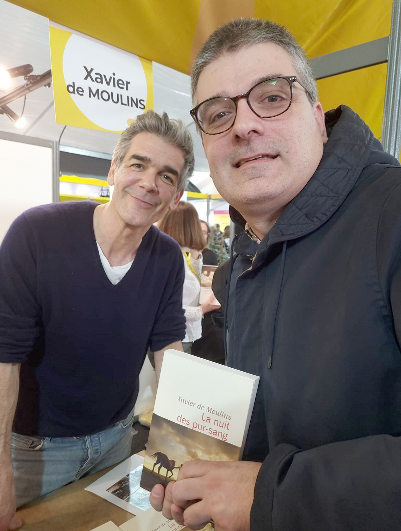 Photo avec Xavier de Moulins - Printemps du Livre de Montaigu - 25 mars 2023