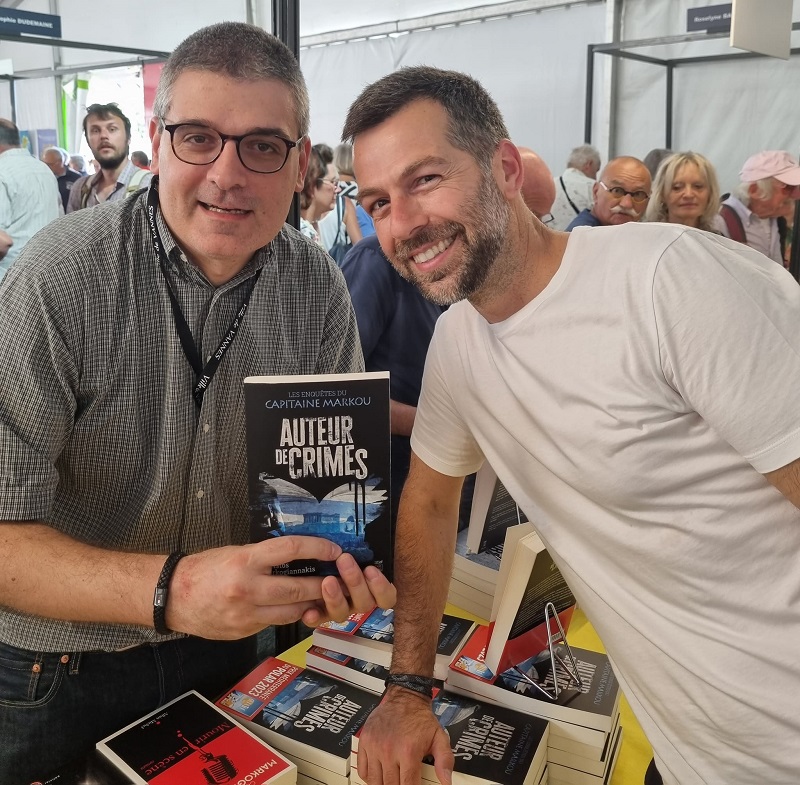 Photo avec Christos Markogiannakis - Salon du Livre de Vannes - Crédits photo : Guillaume Colombat - 10 juin 2023