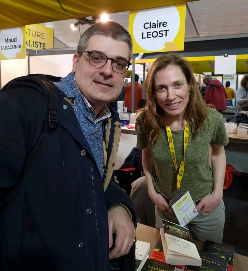 Photo avec Claire Léost - Printemps du Livre de Montaigu - 25 mars 2023