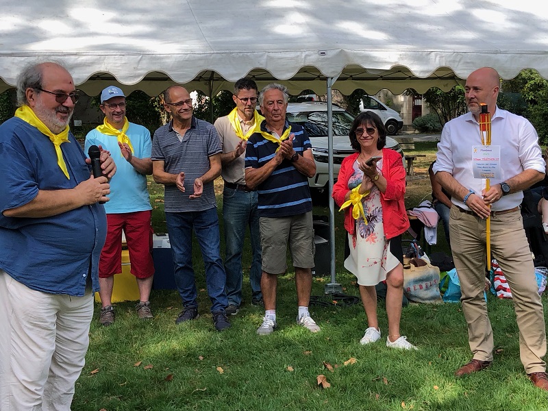 Photo avec les représentations des associations des communes - Crédits photo : Soline Desnot - 16 septembre 2023