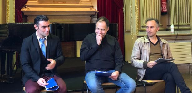 Benjamin Garzia (à gauche), Laurent Campellone (au centre) et Christophe Dupin (à droite)