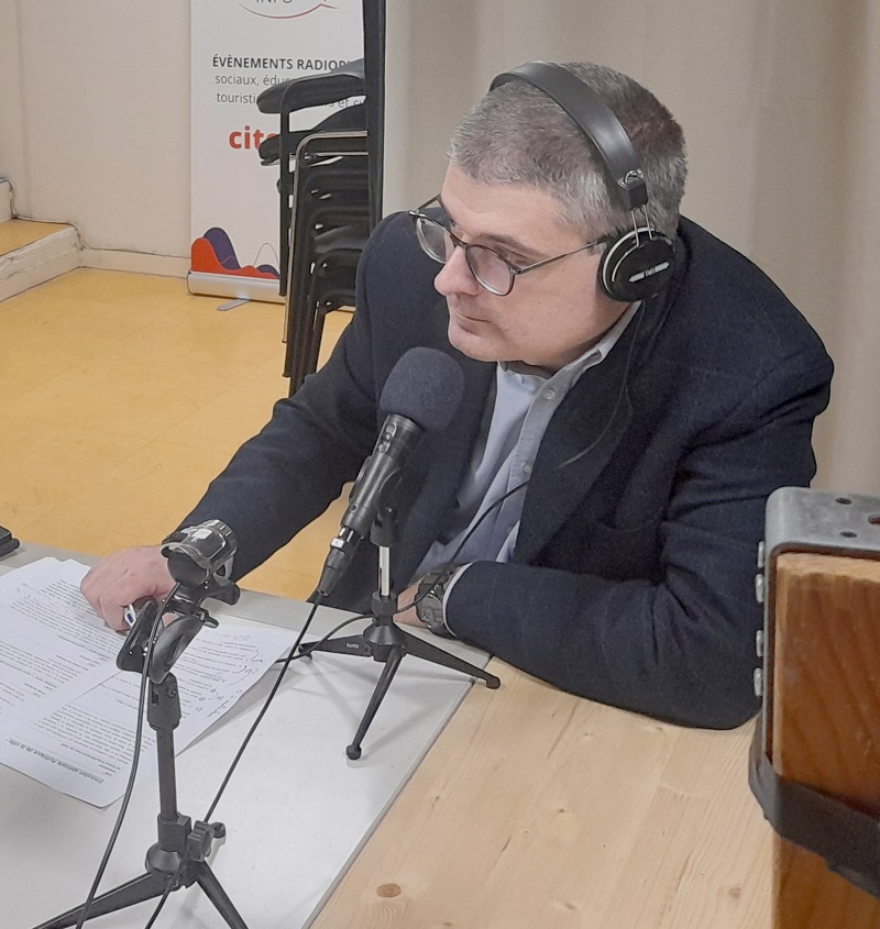 Guillaume Colombat - Studios de CITERADIO - Crédits photo : Bruno Delor - 26 janvier 2024