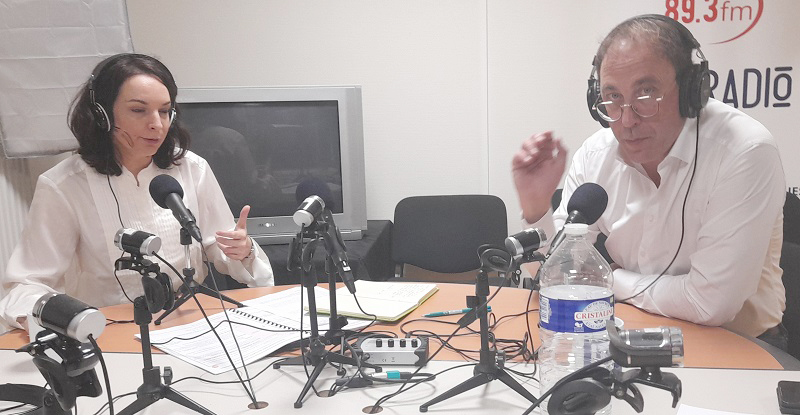 Marie Quinton et Emmanuel François - Studios de CITERADIO - Crédits photo : Bruno Delor - 26 janvier 2024