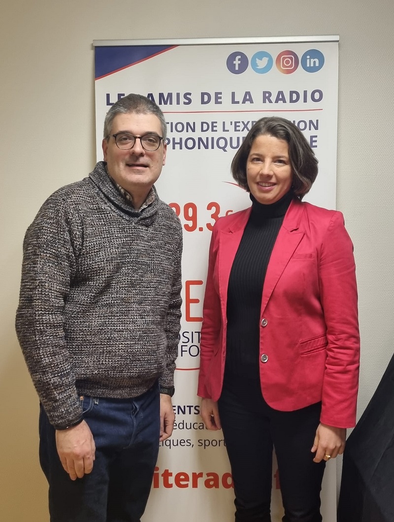 Photo aves Solène Vassal - Studios de CITERADIO - Crédits photo : Guillaume Colombat - 18 janvier 2024