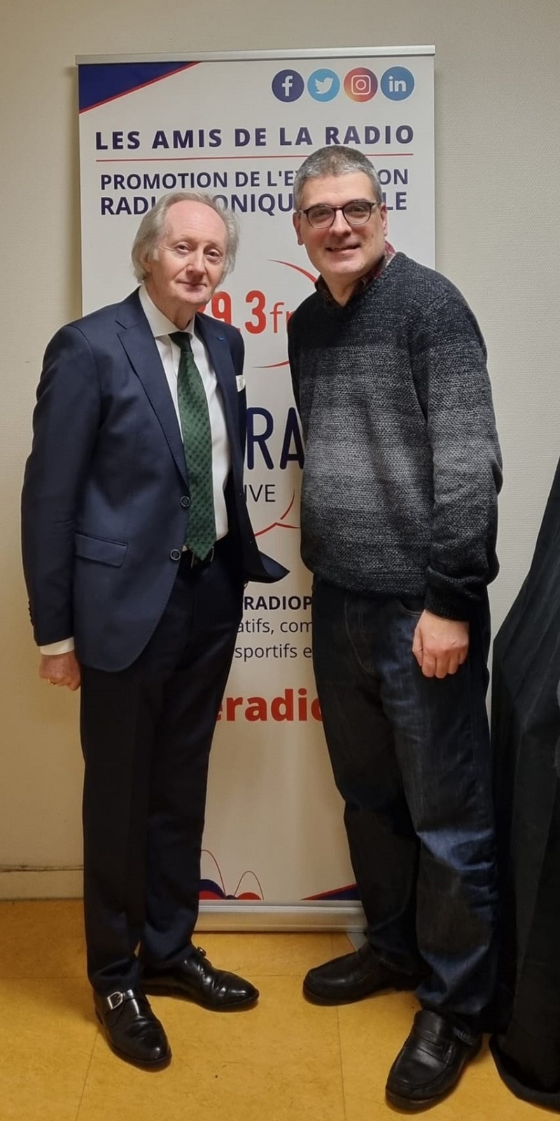 Photo avec Jean-Louis Von Hauck - Studios de CITERADIO - Crédits photo : Guillaume Colombat - 5 février 2024