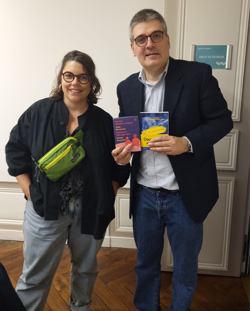 Photo avec Pauline Delabroy-Allard - Festival du Livre de Montmorillon - Crédits photo : Guillaume Colombat - 8 juin 2024