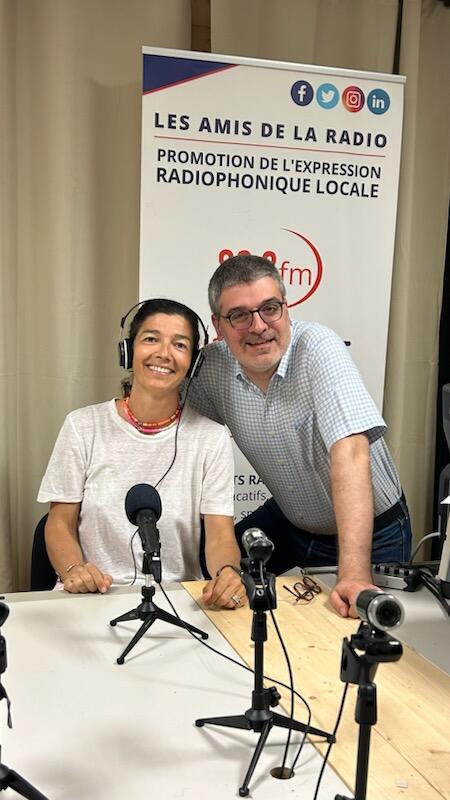 Photo avec Camille Verduzier - Studios de CITERADIO - 10 juillet 2024