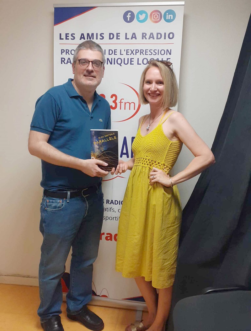 Photo avec Elise Oesterlé - Studios de CITERADIO - 26 juin 2024
