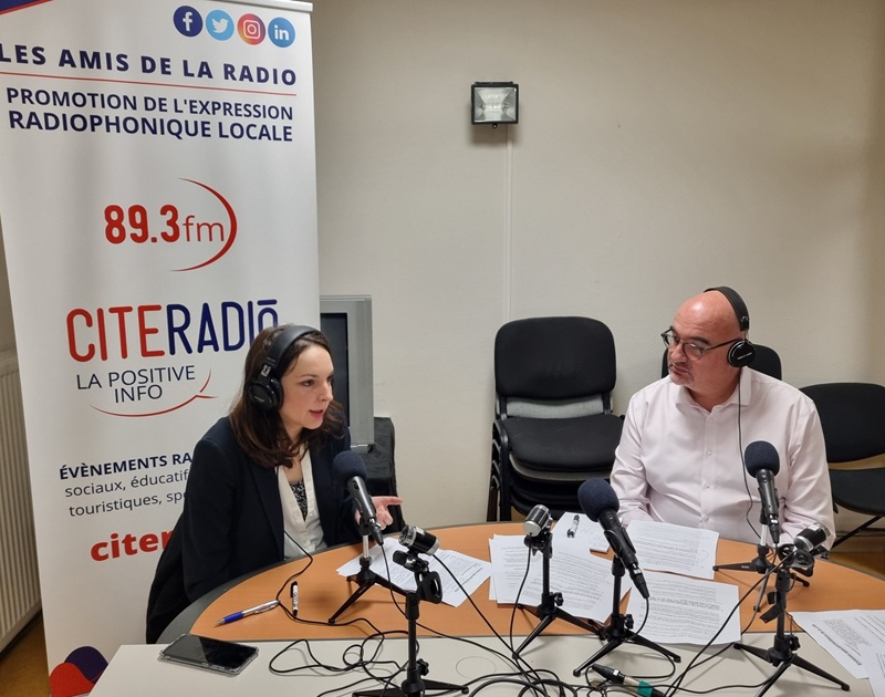 Emission spéciale politique de la ville avec Marie Quinton et Olivier Conte - Studios de CITERADIO - Crédits photo : Guillaume Colombat - 23 janvier 2025