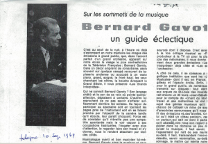 Article de journal par Daniel Couturier