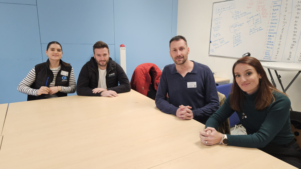 Agathe JUAN, Enzo DAGNAS, Franck DANIZEL et Emilie LASSIER, partenaires du CTHB (crédit-photo Ligaya MORLAND)