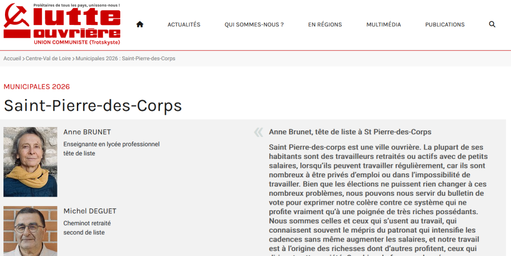 Lutte Ouvrière - Anne Brunet 2026