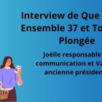 Interview à Tours en fête de  Joëlle, responsable de communication à Que choisir ensemble 37 et Valérie, ancienne présidente de Touraine plongée