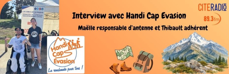 Interview à Tours en fête avec Maëlle responsable d’antenne et Thibault adhérent chez Handi Cap évasion.